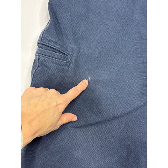 Duluth Trading Co. Men's Relaxed Fit Blue Canvas Pants - 42x32 (41x30.5) *READ - Picture 2 of 4